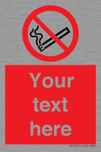 Custom No E-cigarettes / Vaping Sign